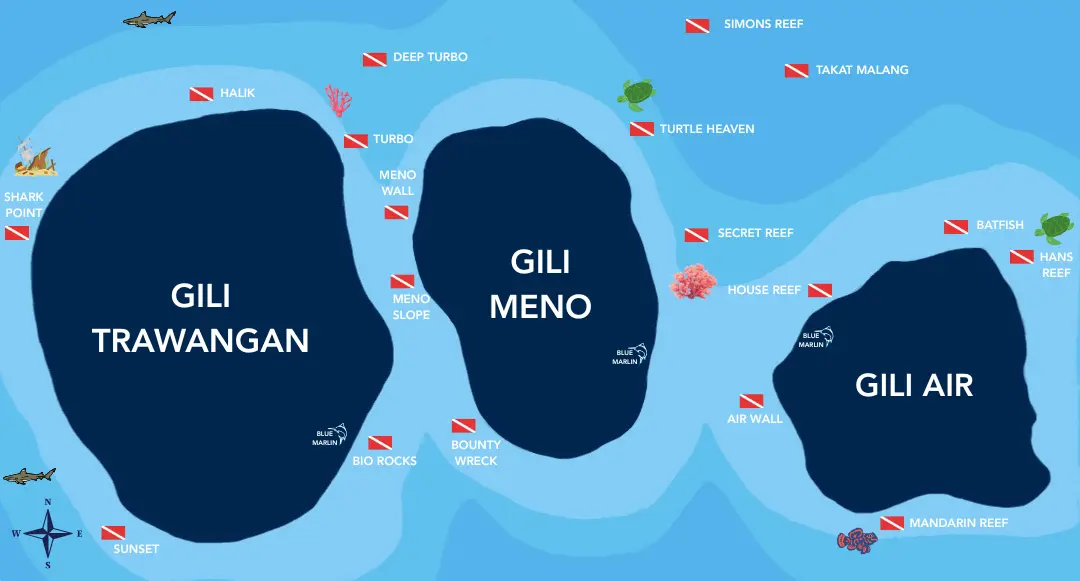 殘影Gili Best Dive Sites in Gili Air | Blue Marlin Dive Gili Air
